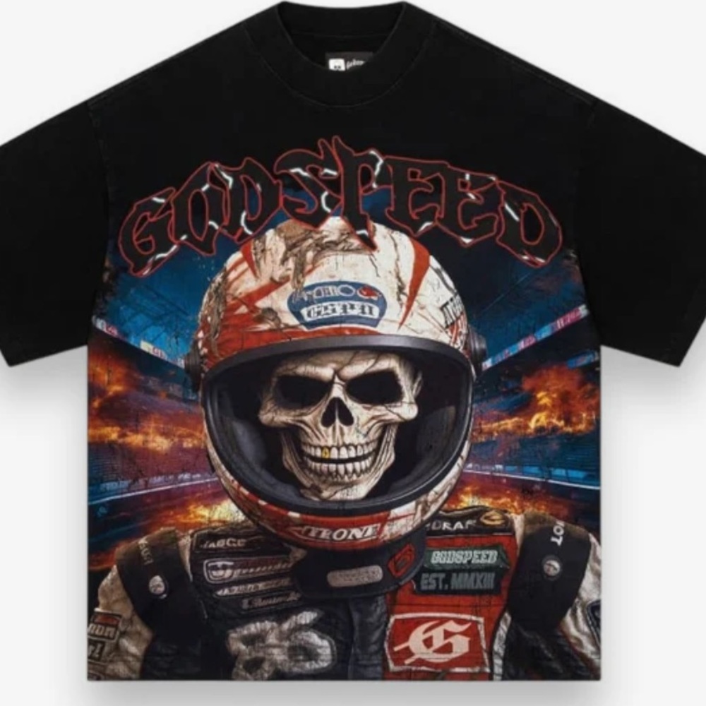 GODSPEED RACER GOLDIE T-SHIRT BLACK WASH - L